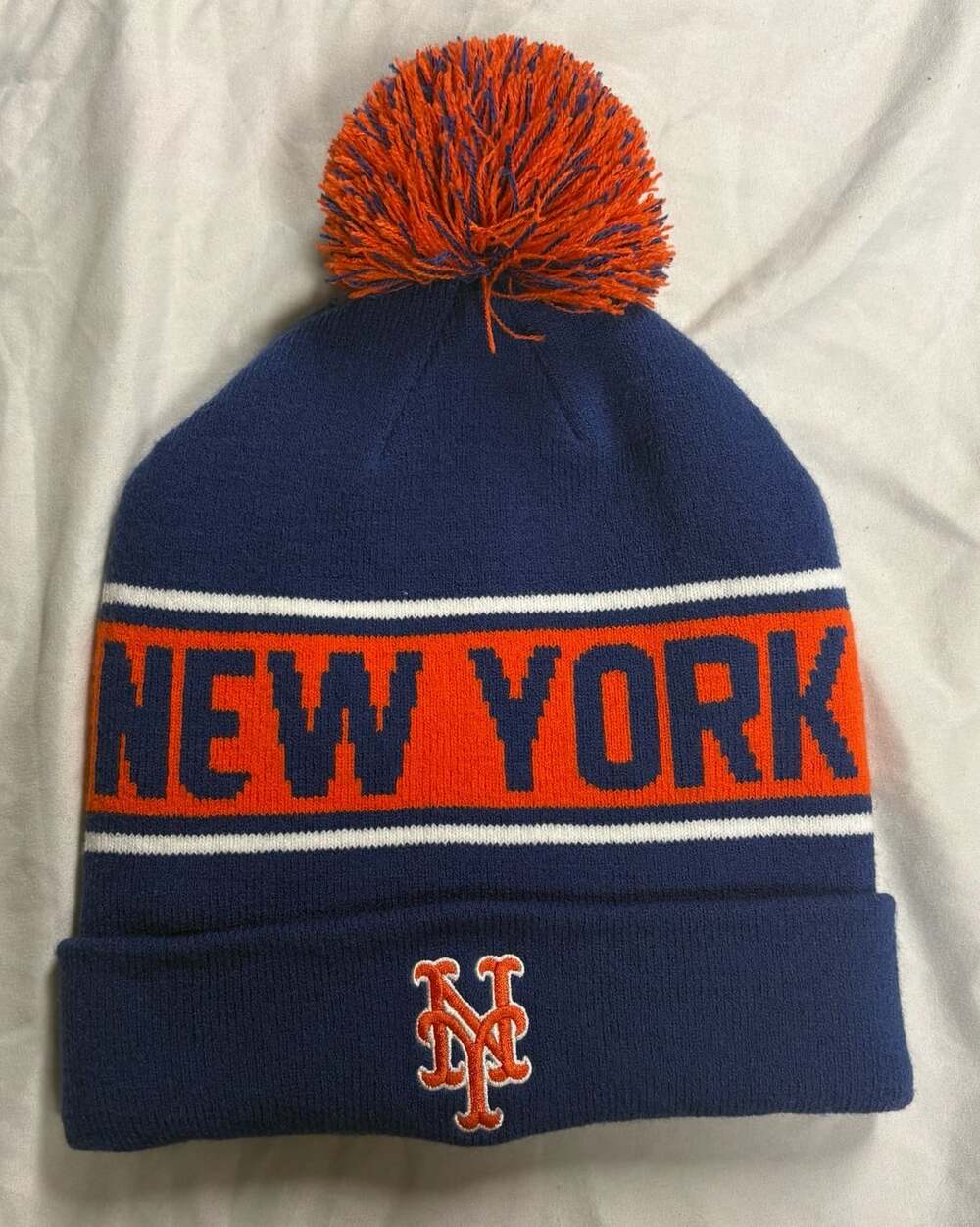 New York Mets Nike Peak Cuffed Knit Hat with Pom